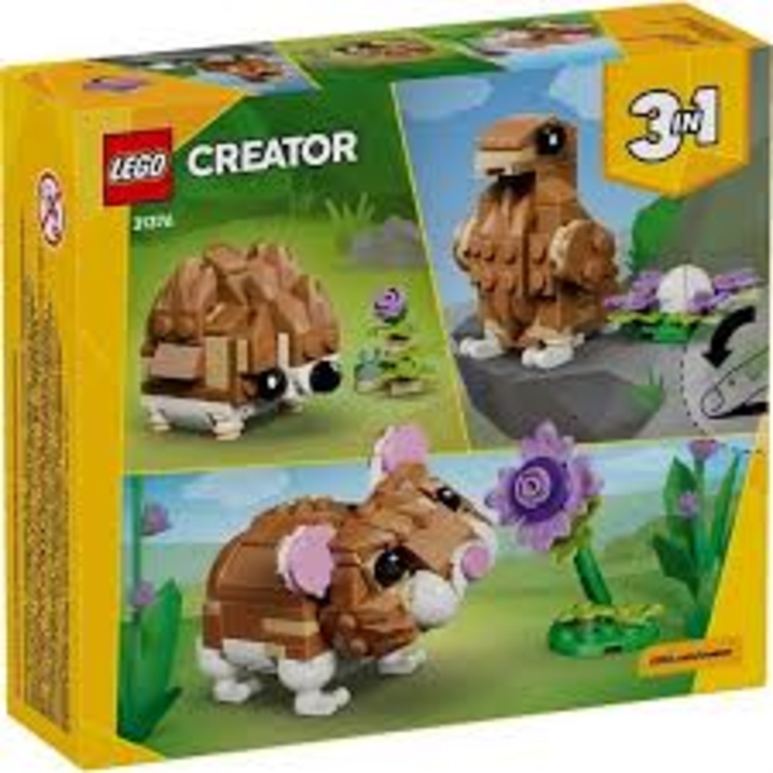 לגו Creator 3in1 Lego – אוגר חמוד עם פרח (31376)