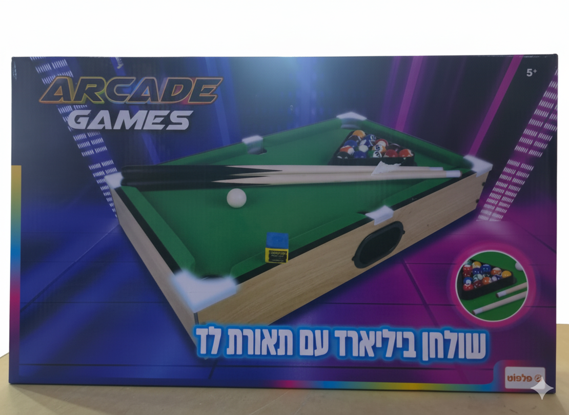 שולחן בליארדו עם תאורת LED -
