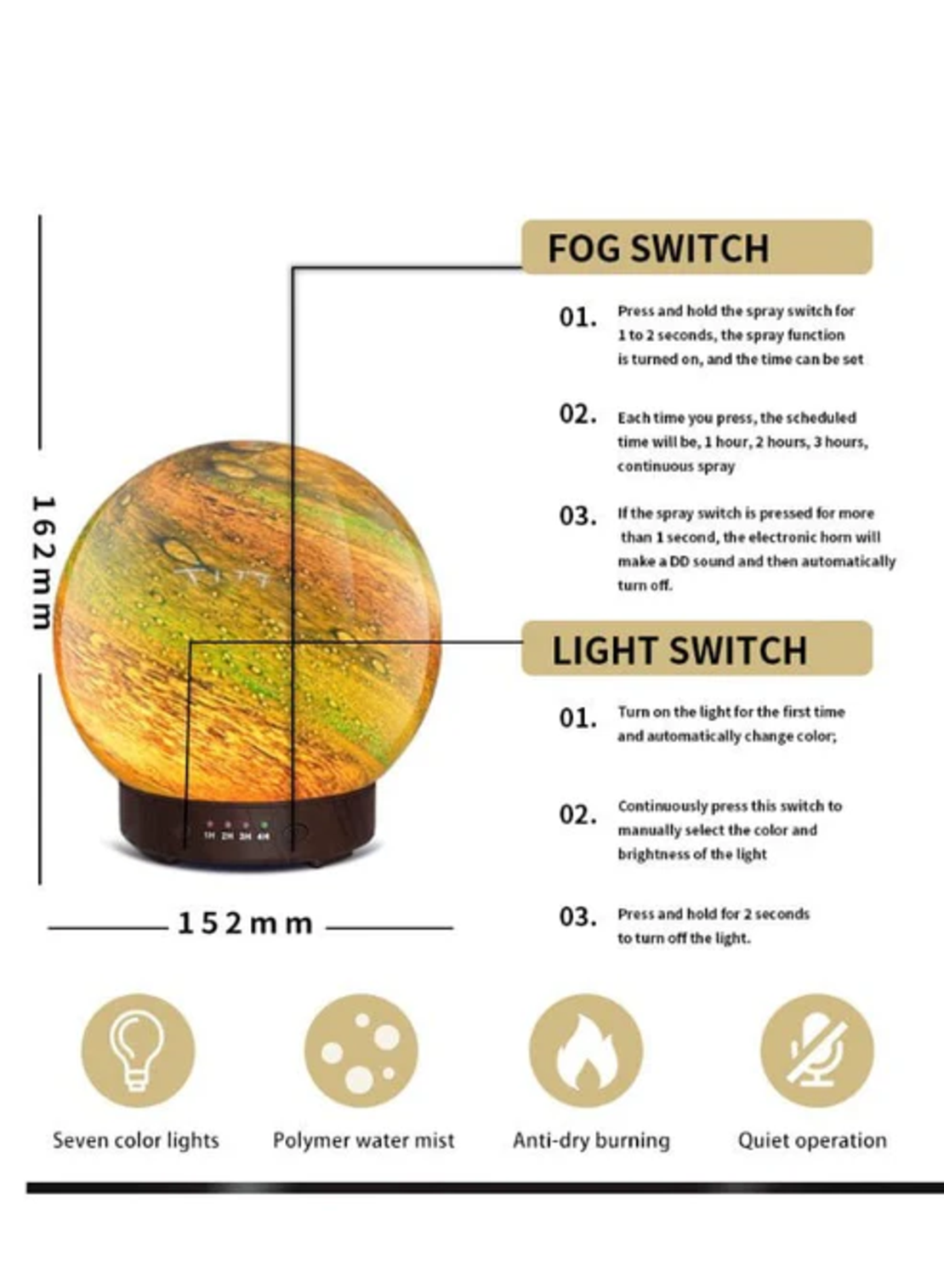موزع الروائح الكهربائي  على شكل هلال أو كرة