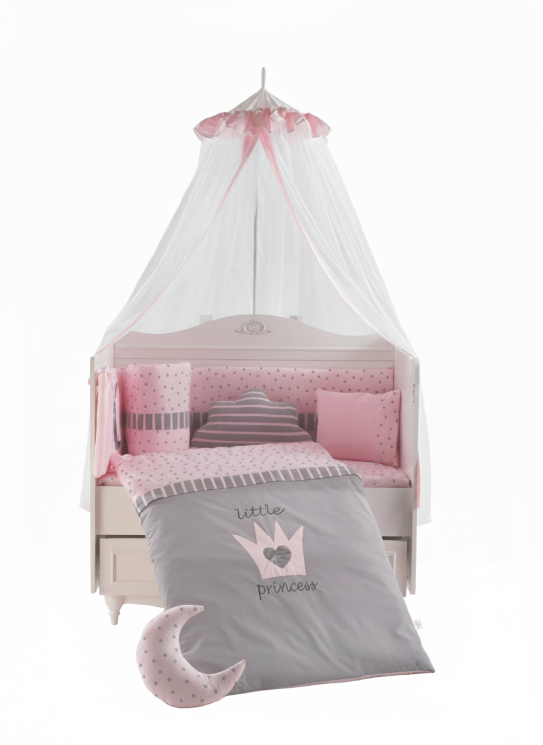 סט למיטה תינוק 5 חלקים - נסיכה