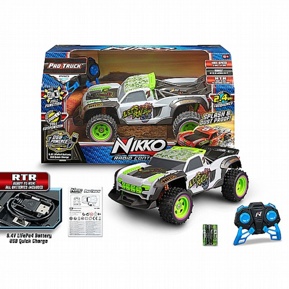 NIKKO רכב שטח 4X4 על שלט, דגם PRO TRUCKS- ירוק