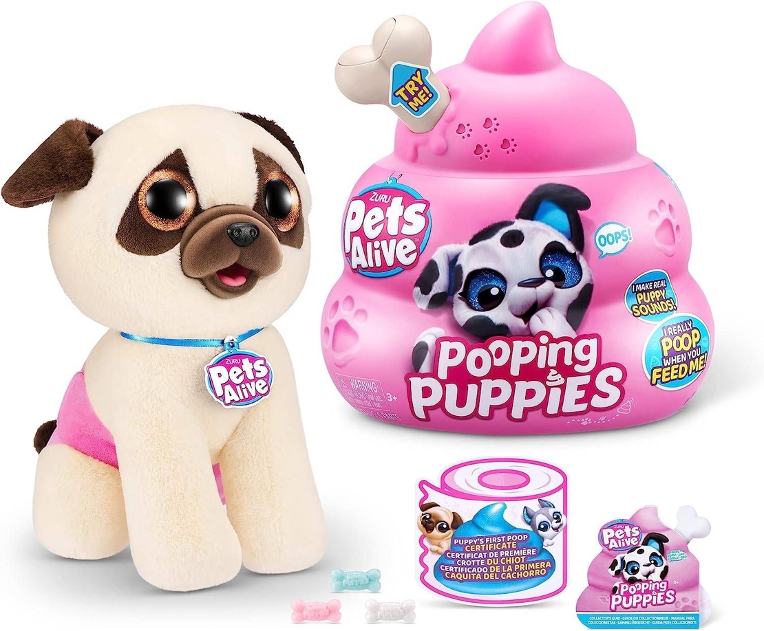 בובת גורי קקי סדרה 1 מבית Zuru Pets Alive - בז'