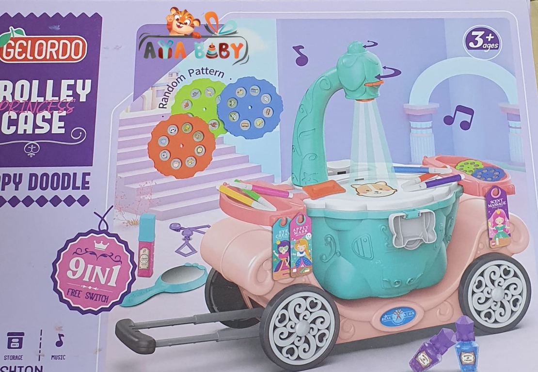 מקרן ציור בצורת עגלה