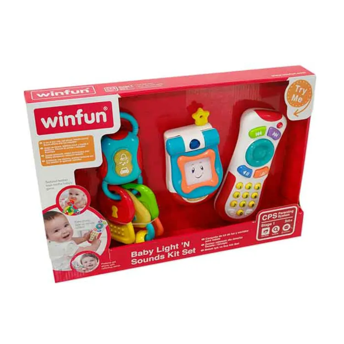 مجموعة خشخيشة الأطفال من WINFUN  مع الضوء والصوت