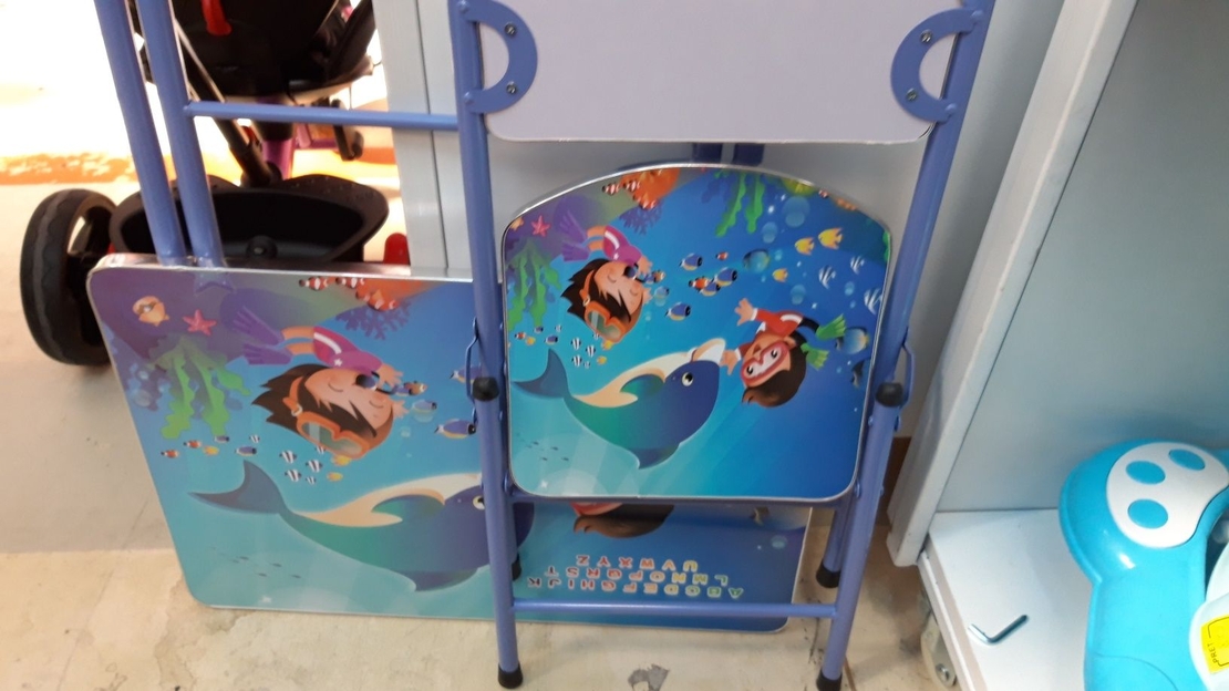 שולחן וכיסא אחד - מתקפלים -דולפין -