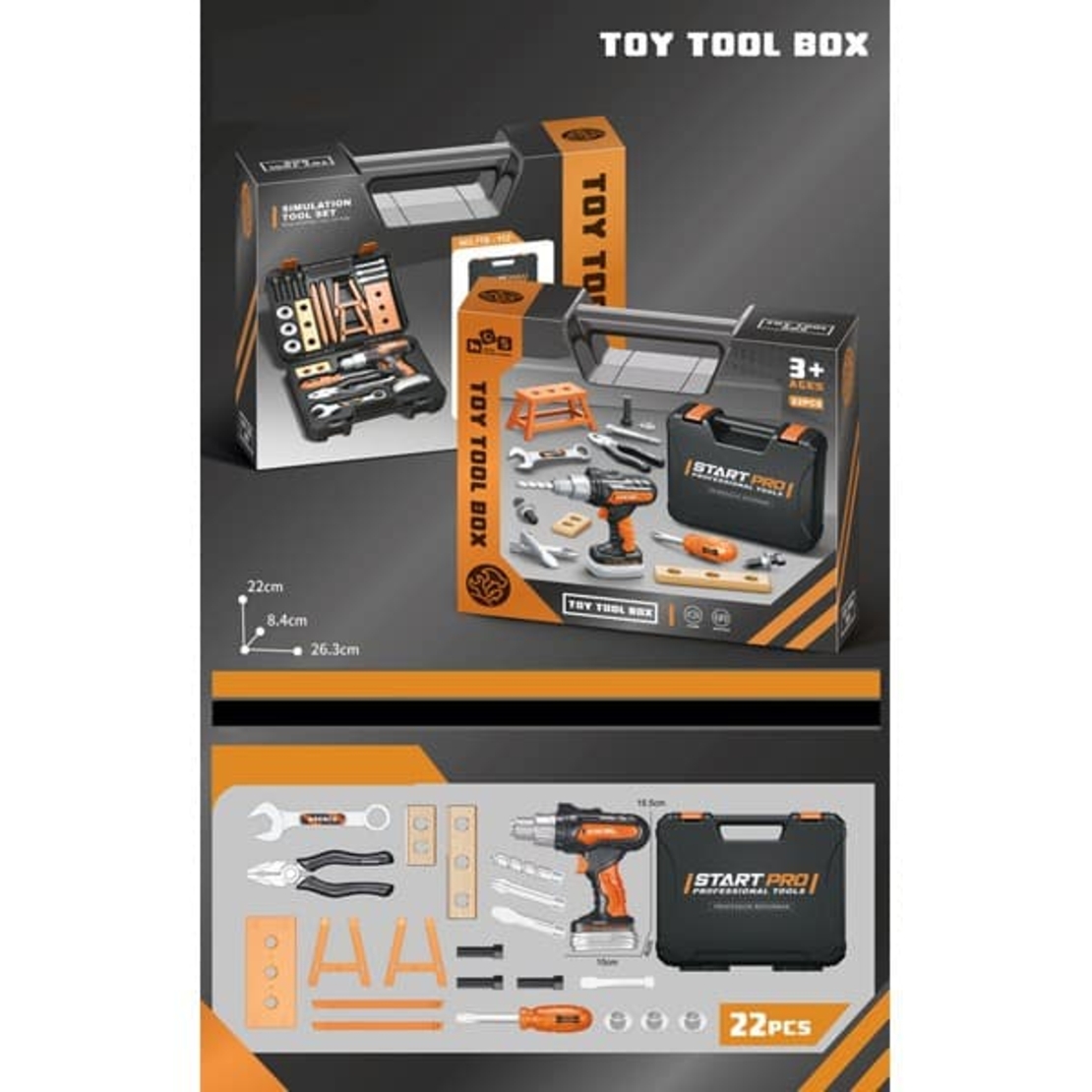 צעצוע מזוודת כלי עבודה + מברגה לילדים מבית Enigma