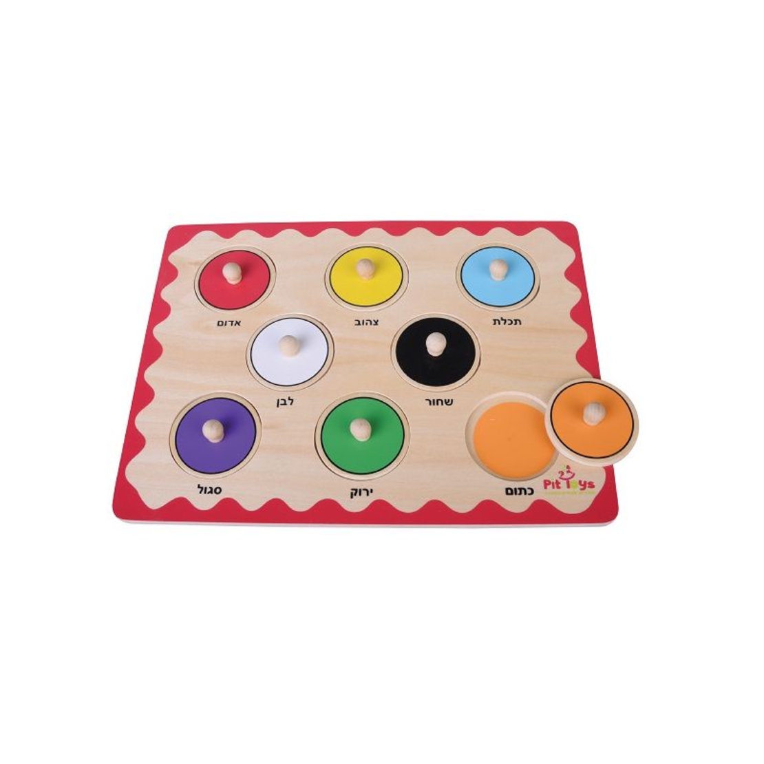 פאזל כפתור מבית Pit Toys - הכרת צבעים