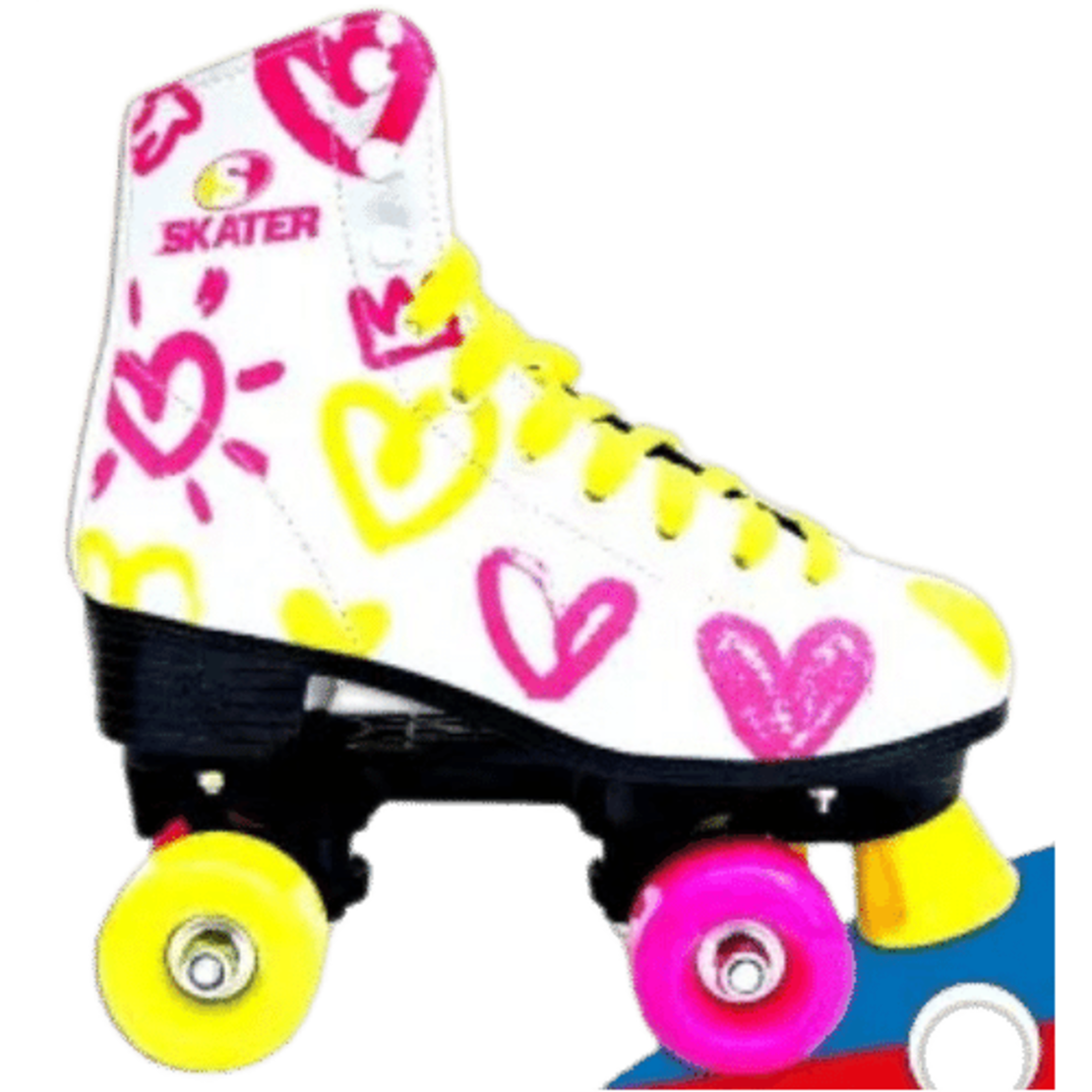גלגיליות דגם פסים לבן SKATER ABEC