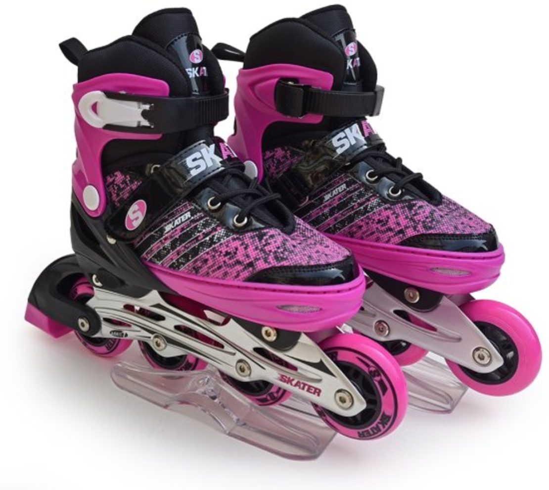 רולר בליידס מידה L מבית Skater - צבע ורוד