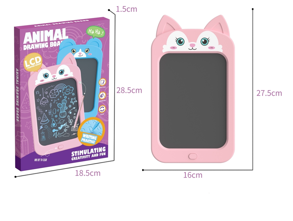 לוח ציור וכתיבה אלקטרוני LCD – דמות חיה חמודה (Animal Drawing Board)