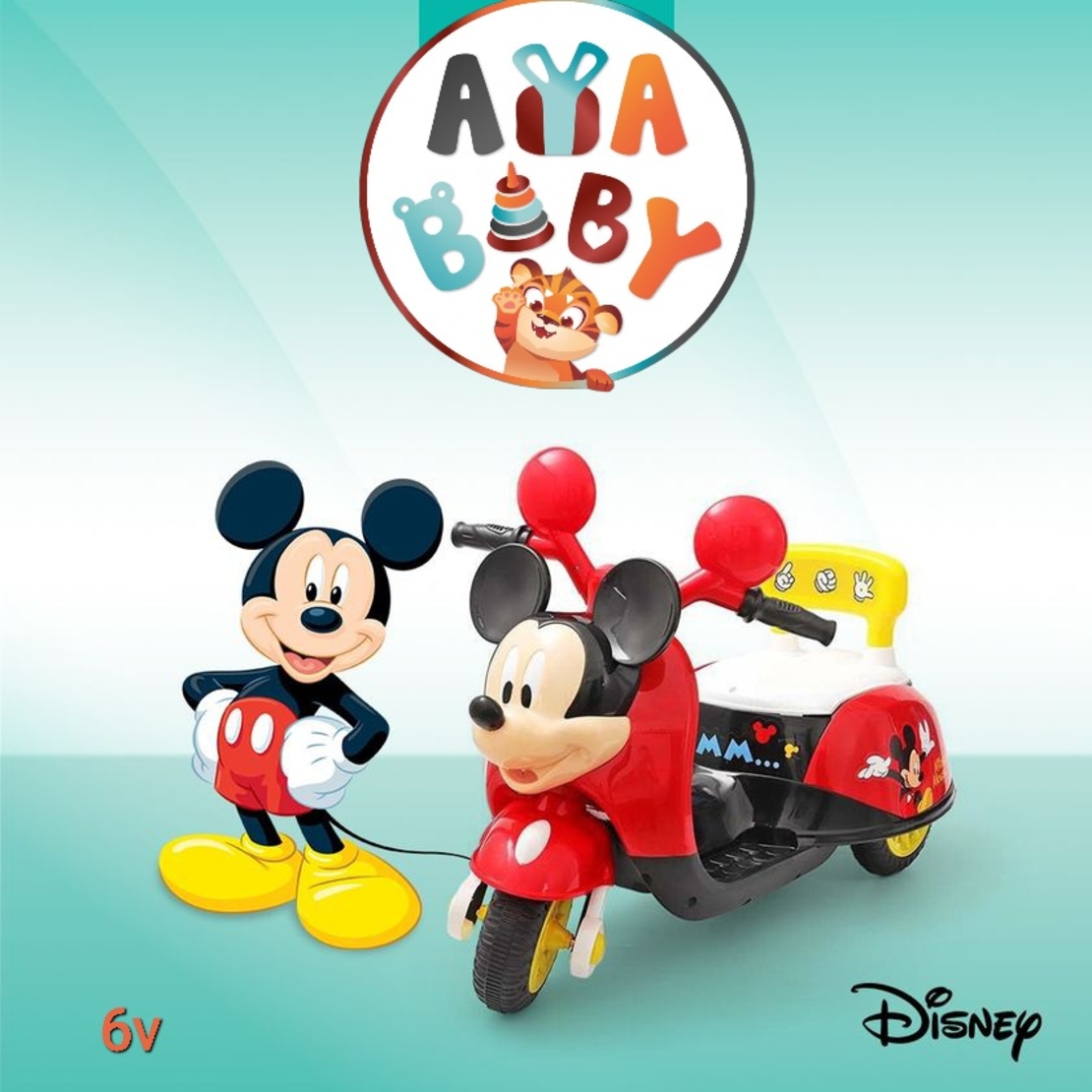 אופנוע 6v Mickey Mouse