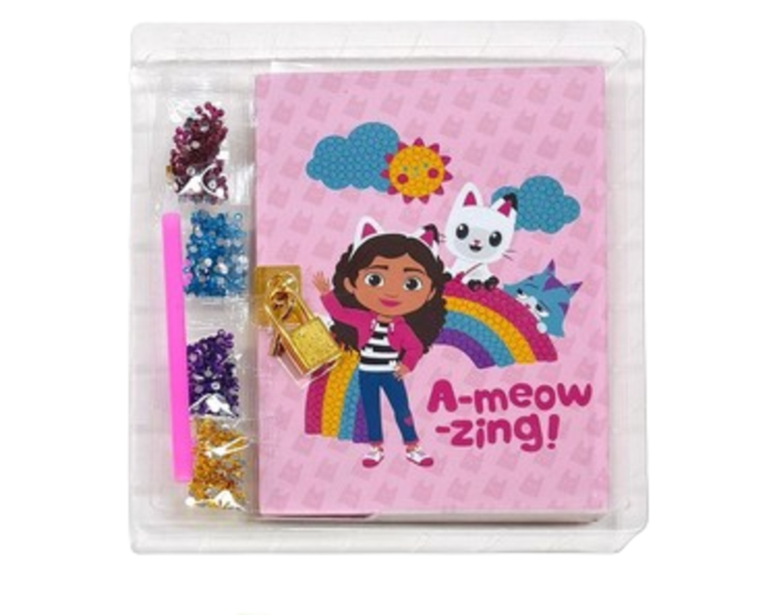 مجموعة تصميم مذكرات سرية مرصعة بالماس -Gabby's Dollhouse -