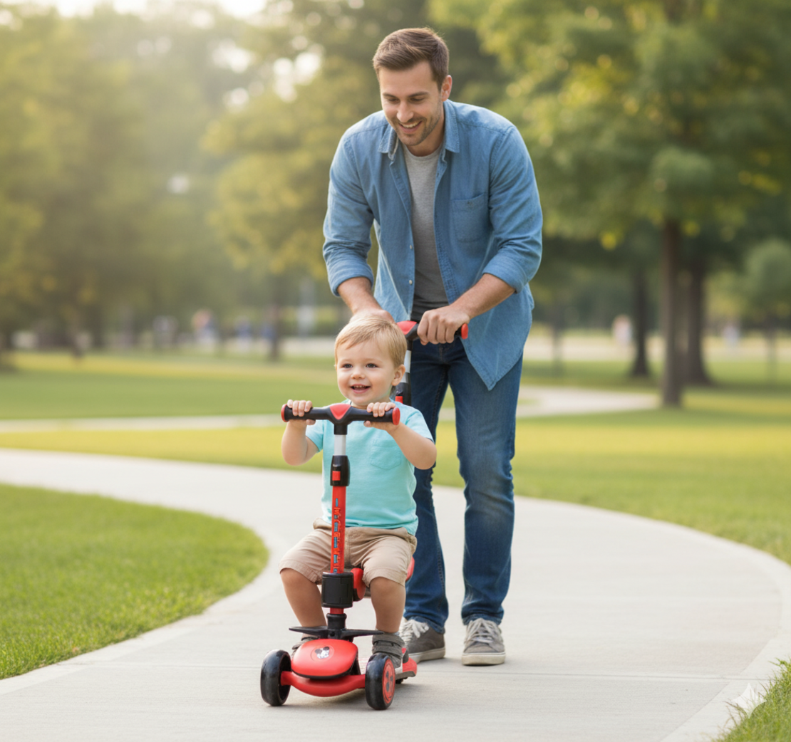 سكوتر ديزني ميكي مع مقعد ومقبض