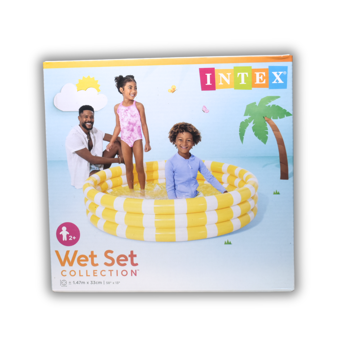 مسبح دائري بتصميم ليموني، 147 × 33 سم، INTEX 58432