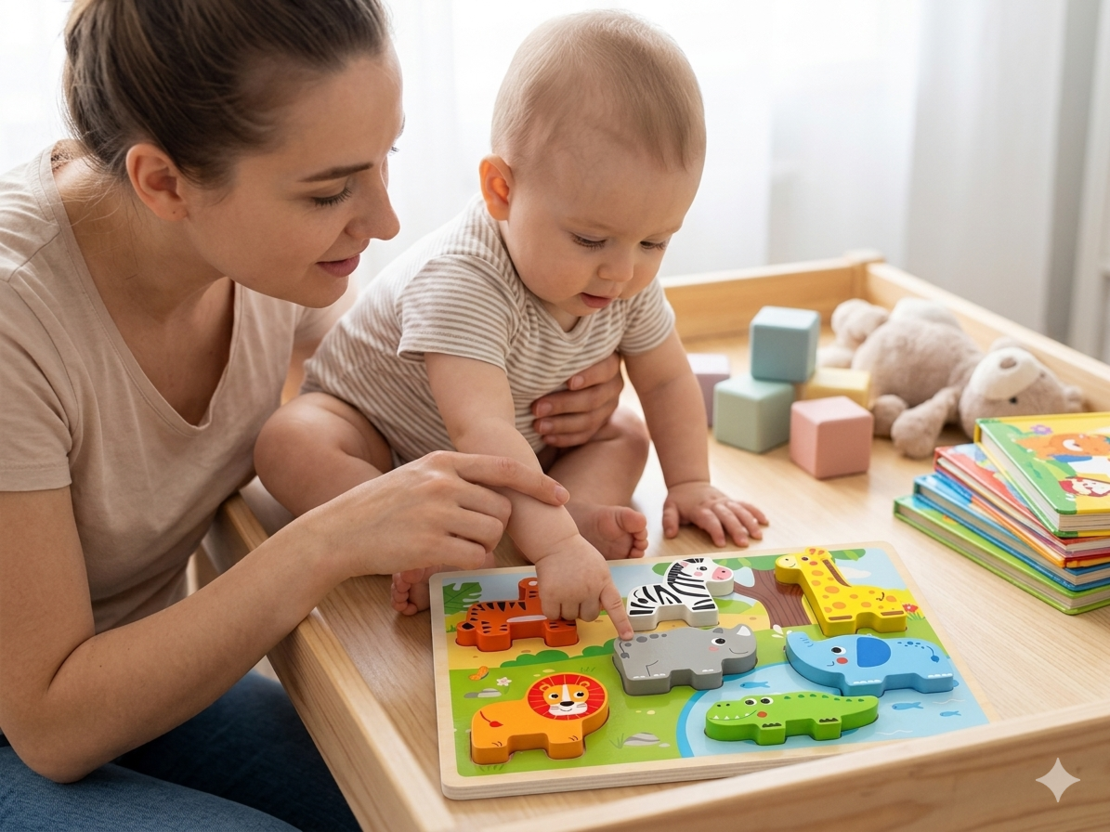 פאזל עץ 7 חלקים תלת מימד חיות בר