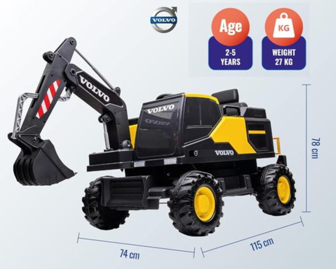 טרקטור מחפרון ממונע 12V ולוו VOLVO
