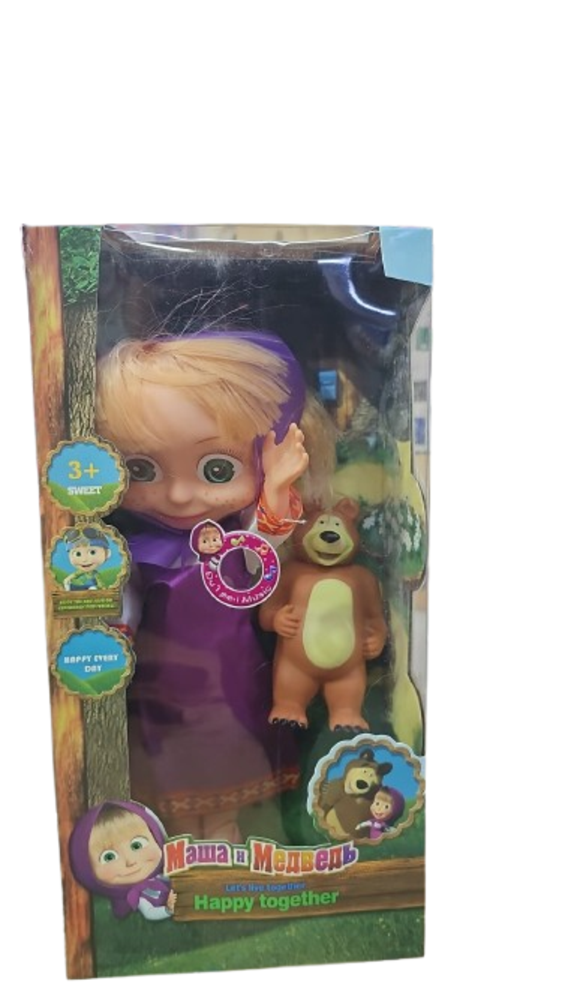 סט דמוי של מאשא והדב -
