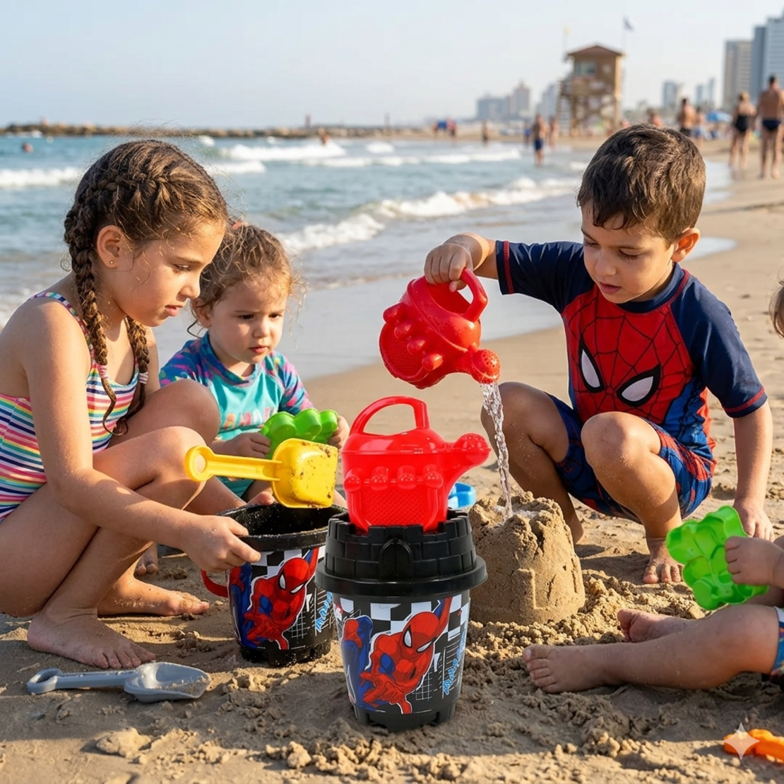 סט לים  עם משפך-ספיידרמן הירו