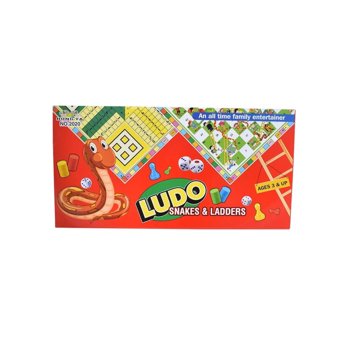 משחק קופסה כפול: סולמות ונחשים + לודו  (Ludo)