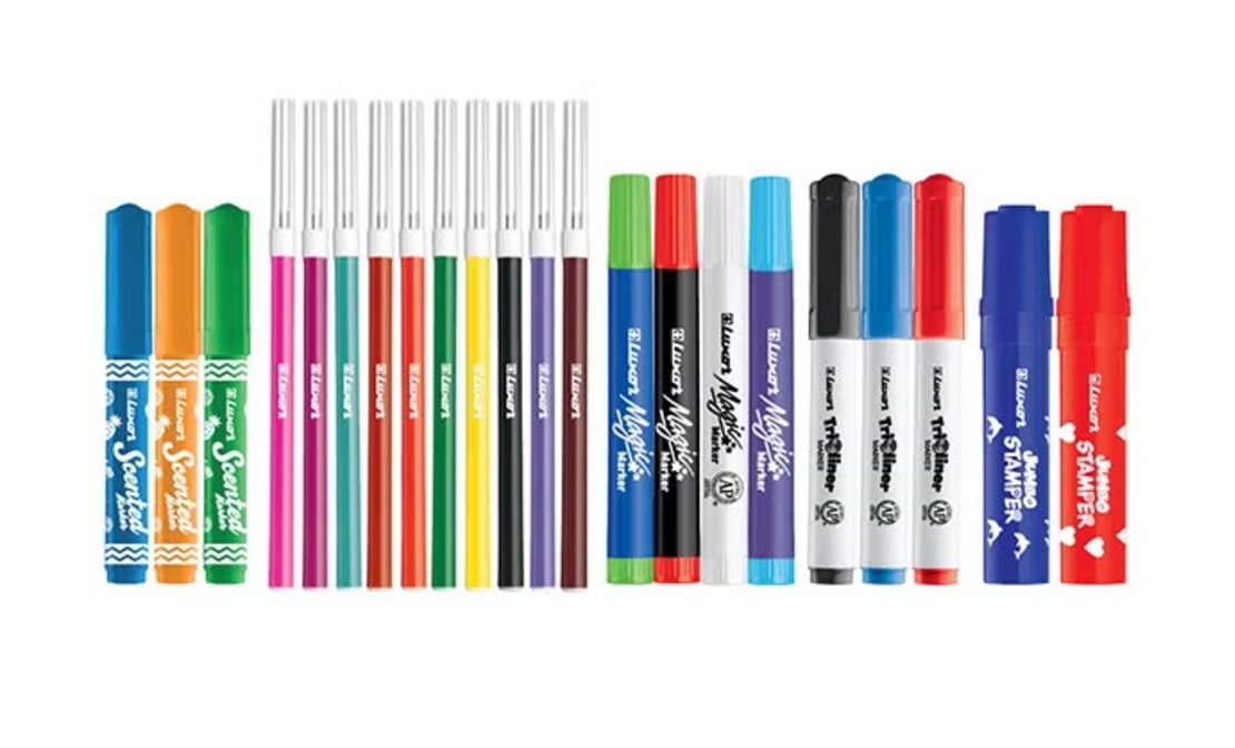 מארז 22 צבעי טוש Luxor