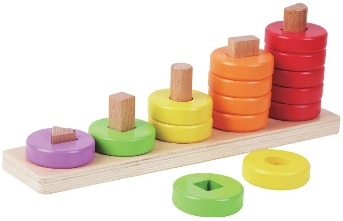 حلقات عد، ألوان وأشكال متطابقة، 16 قطعة