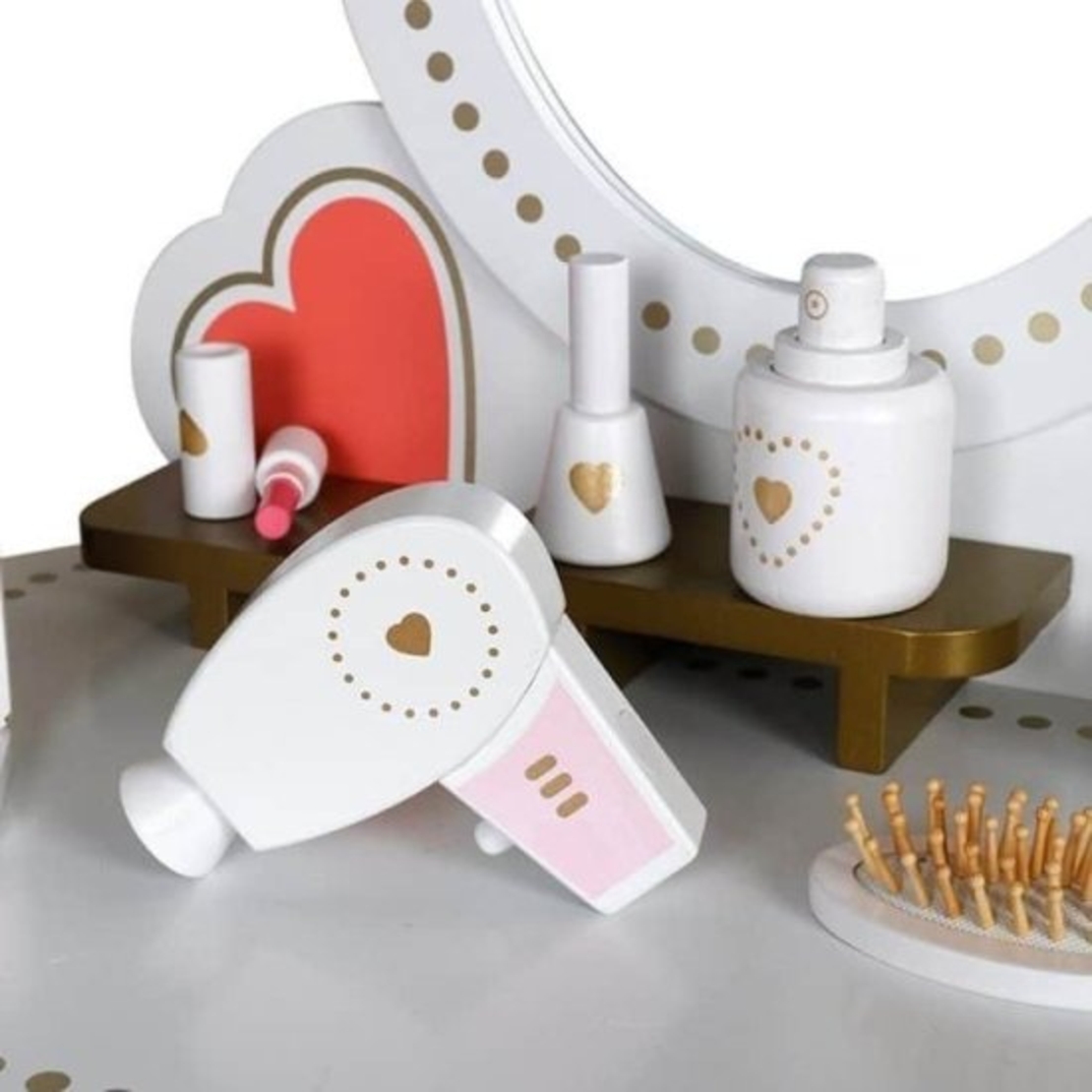 שידת איפור מעץ עם כיסא מידות 90x49x34 ס״מ מבית Enigma