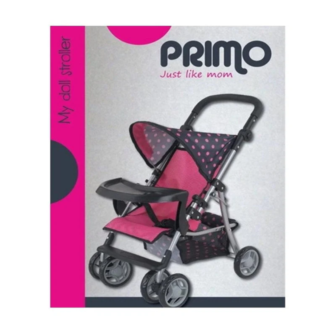 עגלת בובה מפוארת חזקה ויציבה במיוחד Primo