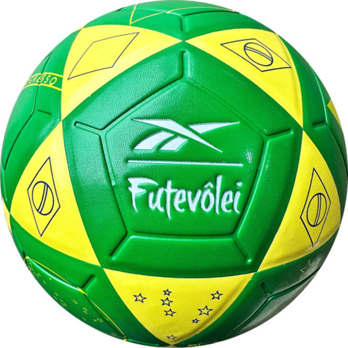 كرة القدم  ريبوك البرازيلي لكرة القدم بوتشيتينو - أبيض وأصفر - Copy 0