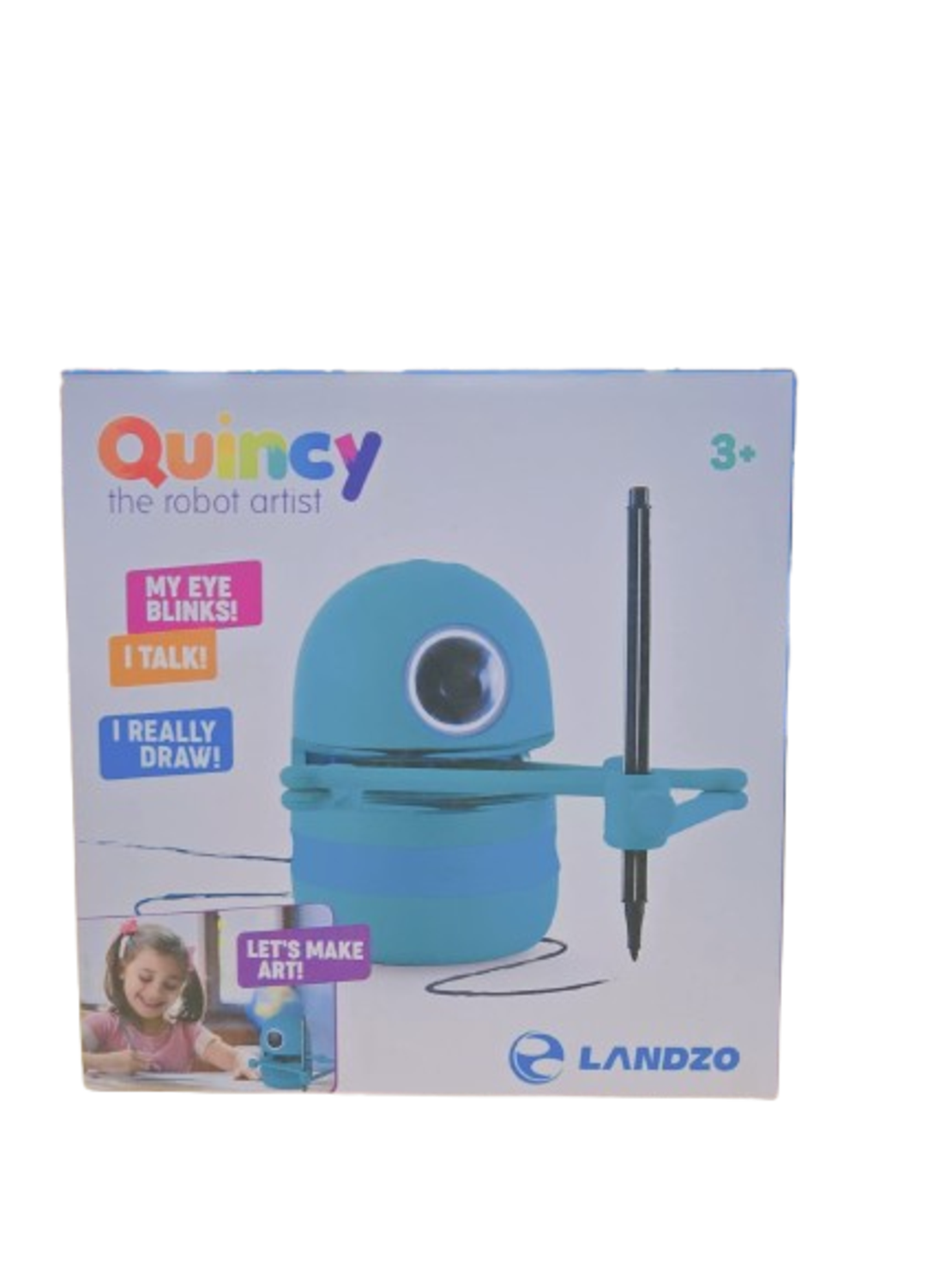 קווינסי הרובוט היצירתי דובר אנגלית