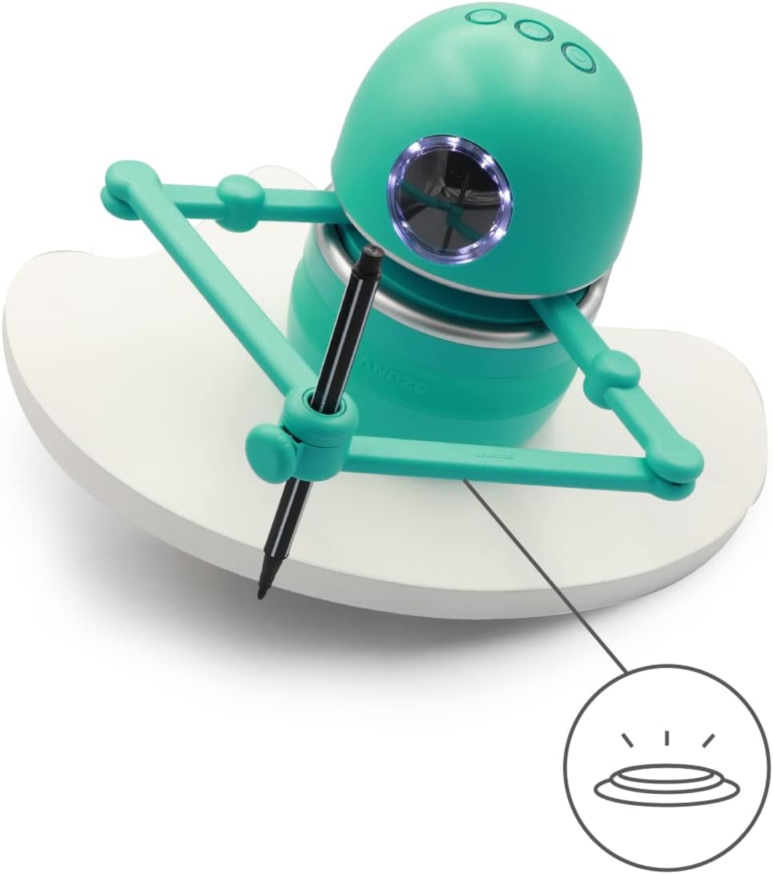 קווינסי הרובוט היצירתי דובר אנגלית