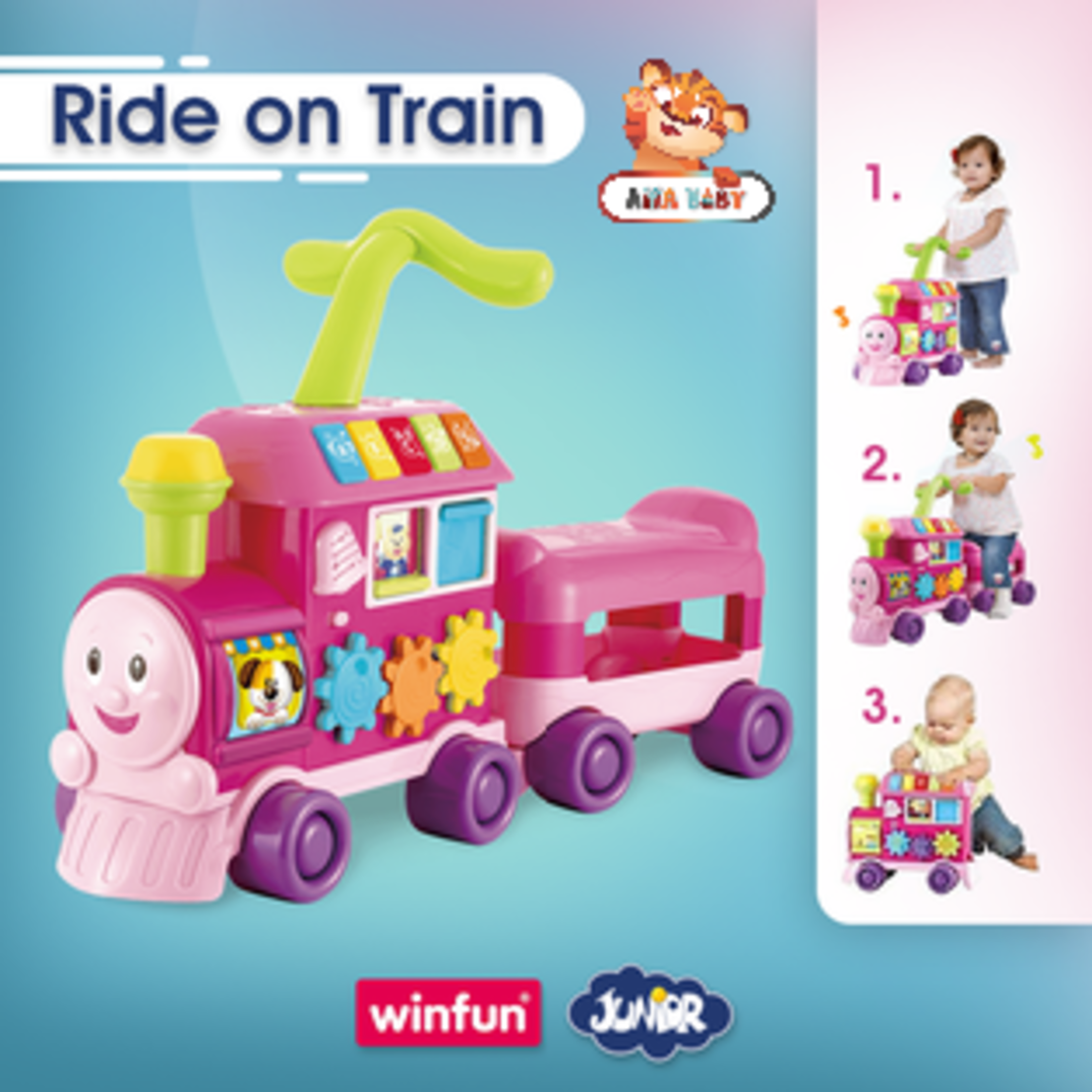 قطار winfun  الموسيقي 3 في 1