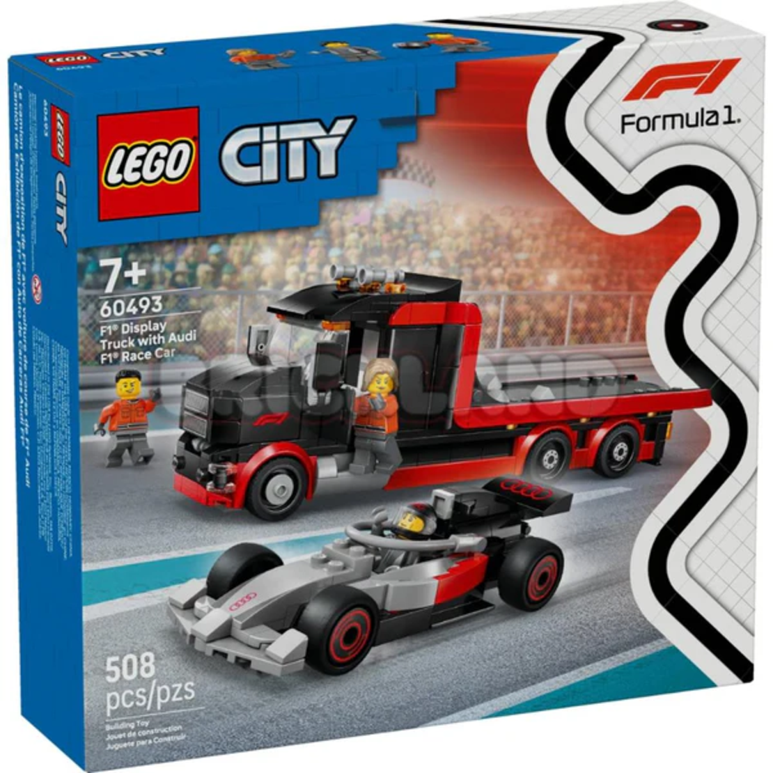 לגו City – משאית עם מכונית מרוץ ®Audi F1 בתצוגת ®F1 (60493) LEGO