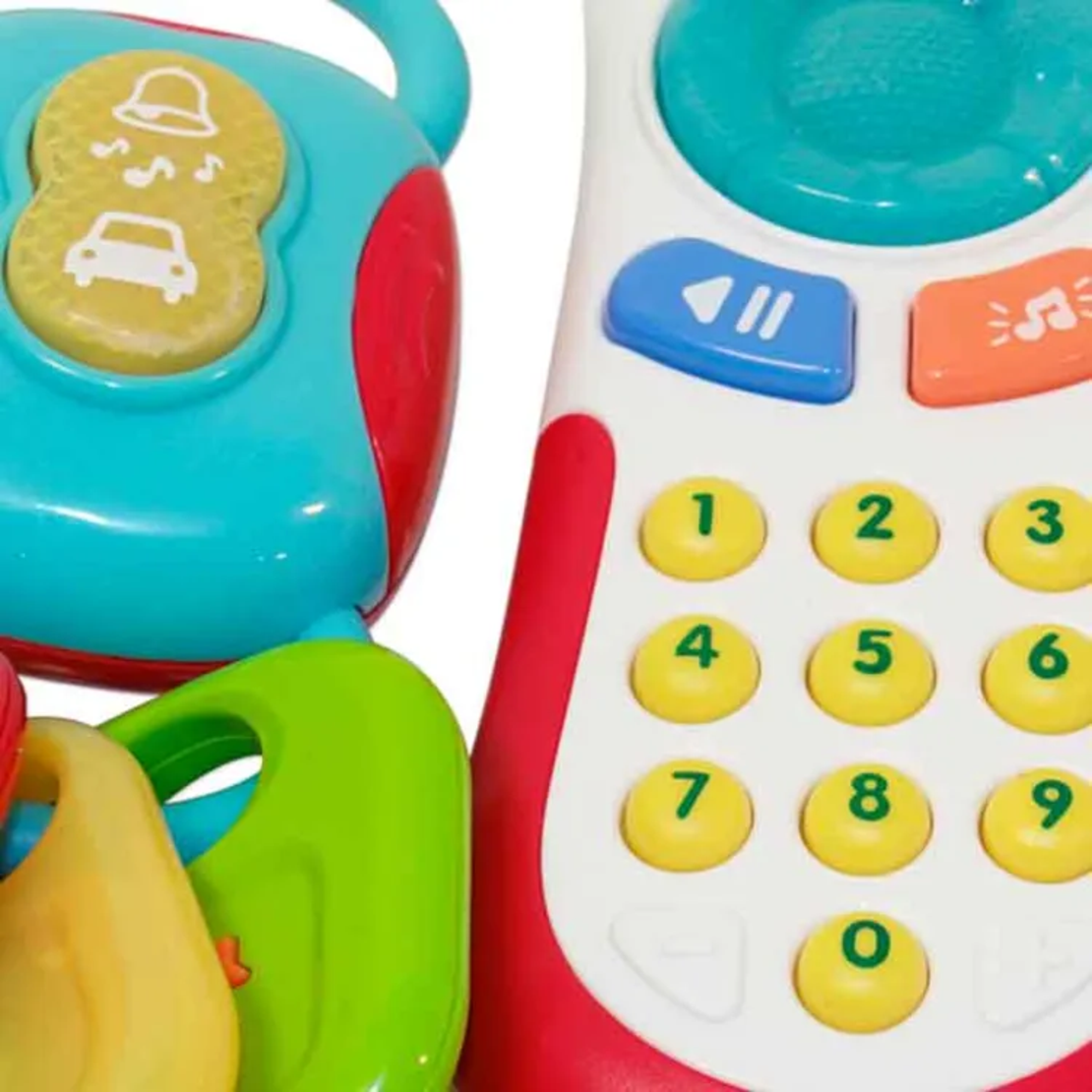 مجموعة خشخيشة الأطفال من WINFUN  مع الضوء والصوت