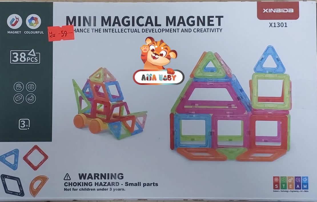 משחק הרכבה מגנטי 38 חלקים