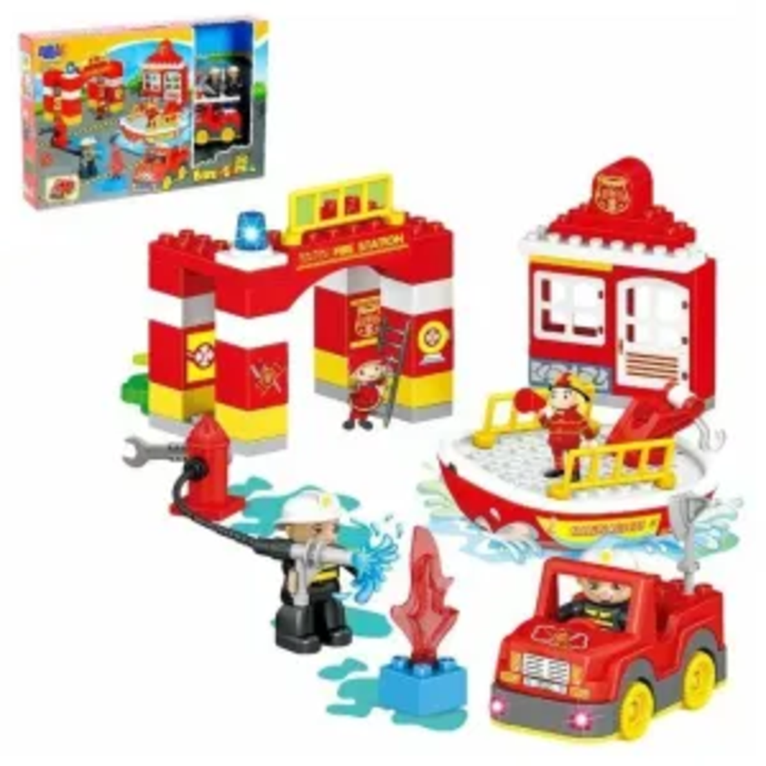 مجموعة مكعبات محطة إطفاء