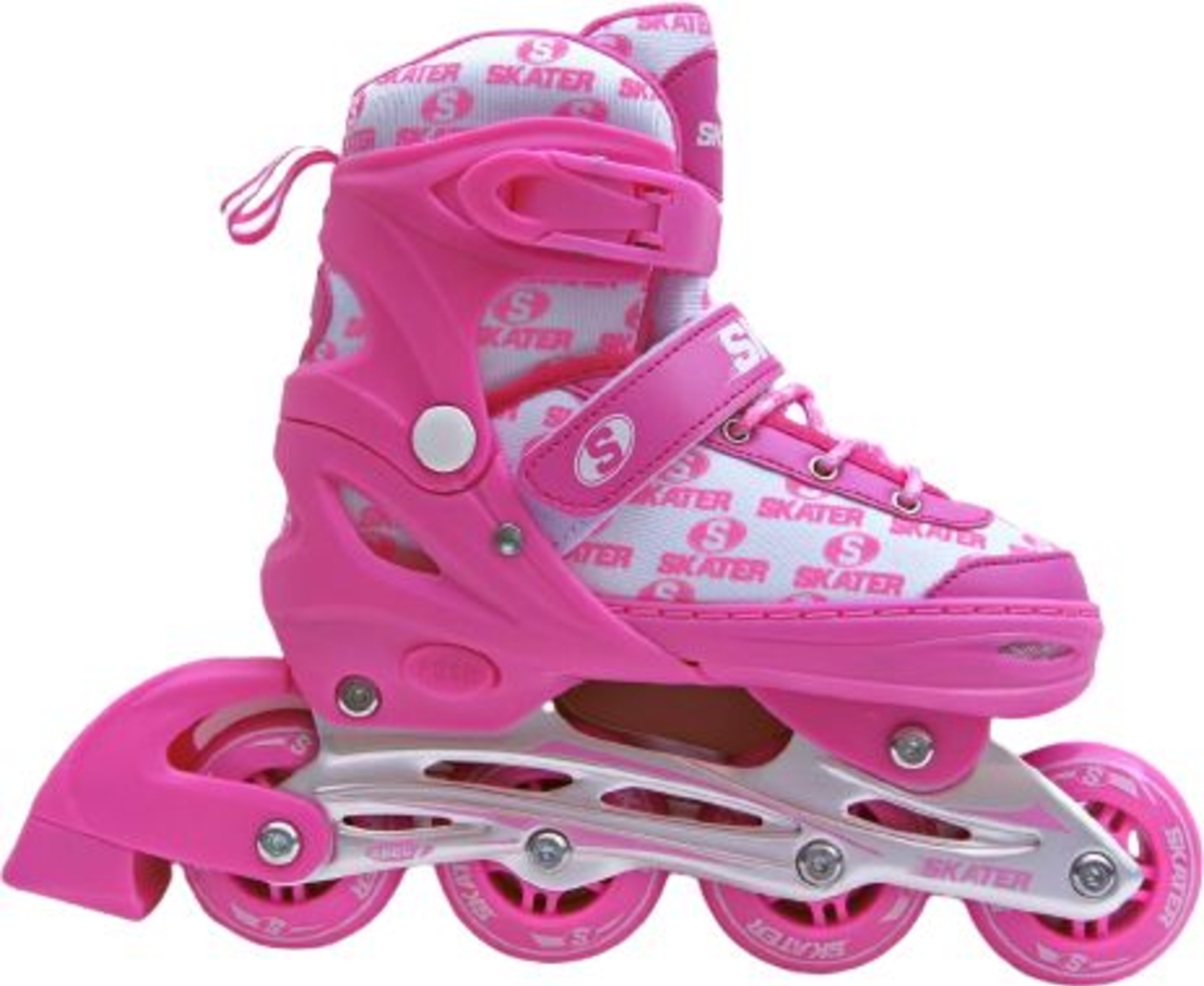 גלגלים - רולר בליידס Skater - צבע כחול/ורוד
