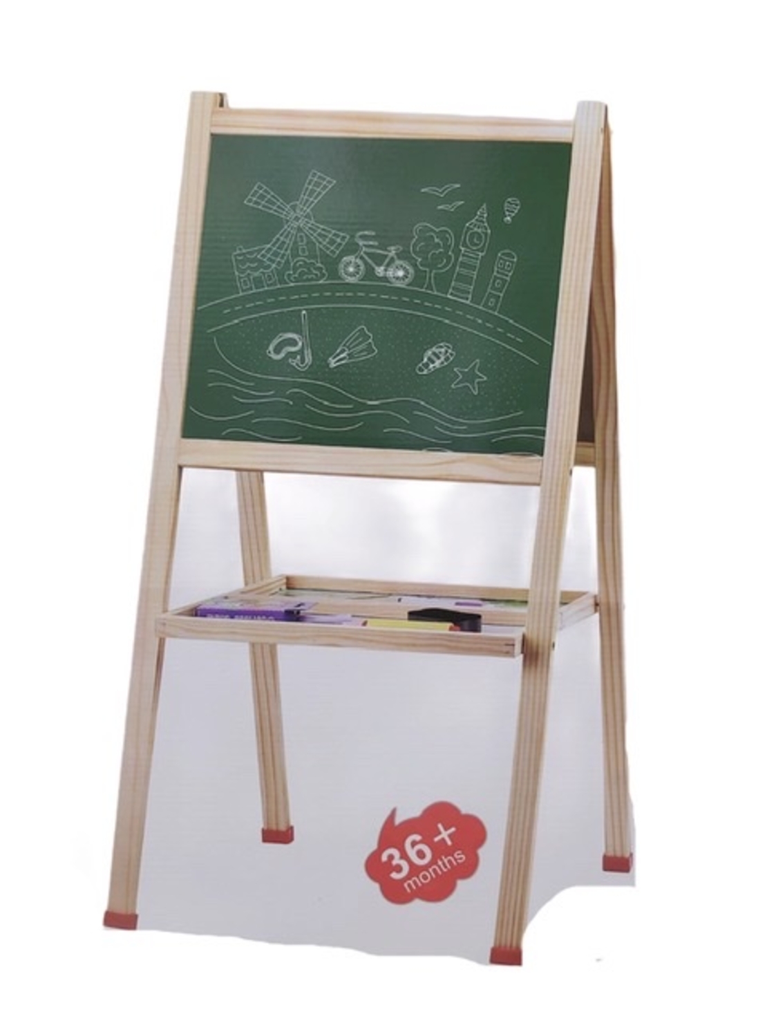 לוח מחיק/ גיר מעץ 86*40*41