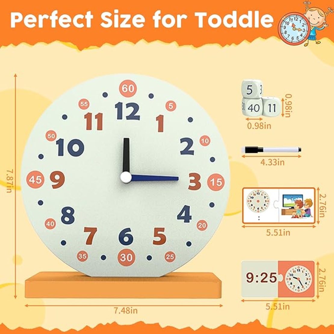 משחק לימוד שעון - למד לקרוא מחוגים ושעה דיגיטלית