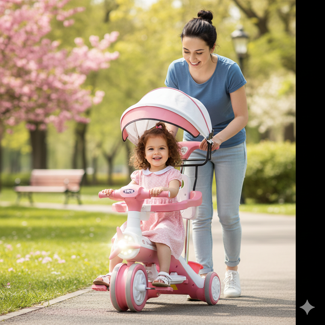 תלת אופן - ורוד - 2IN1