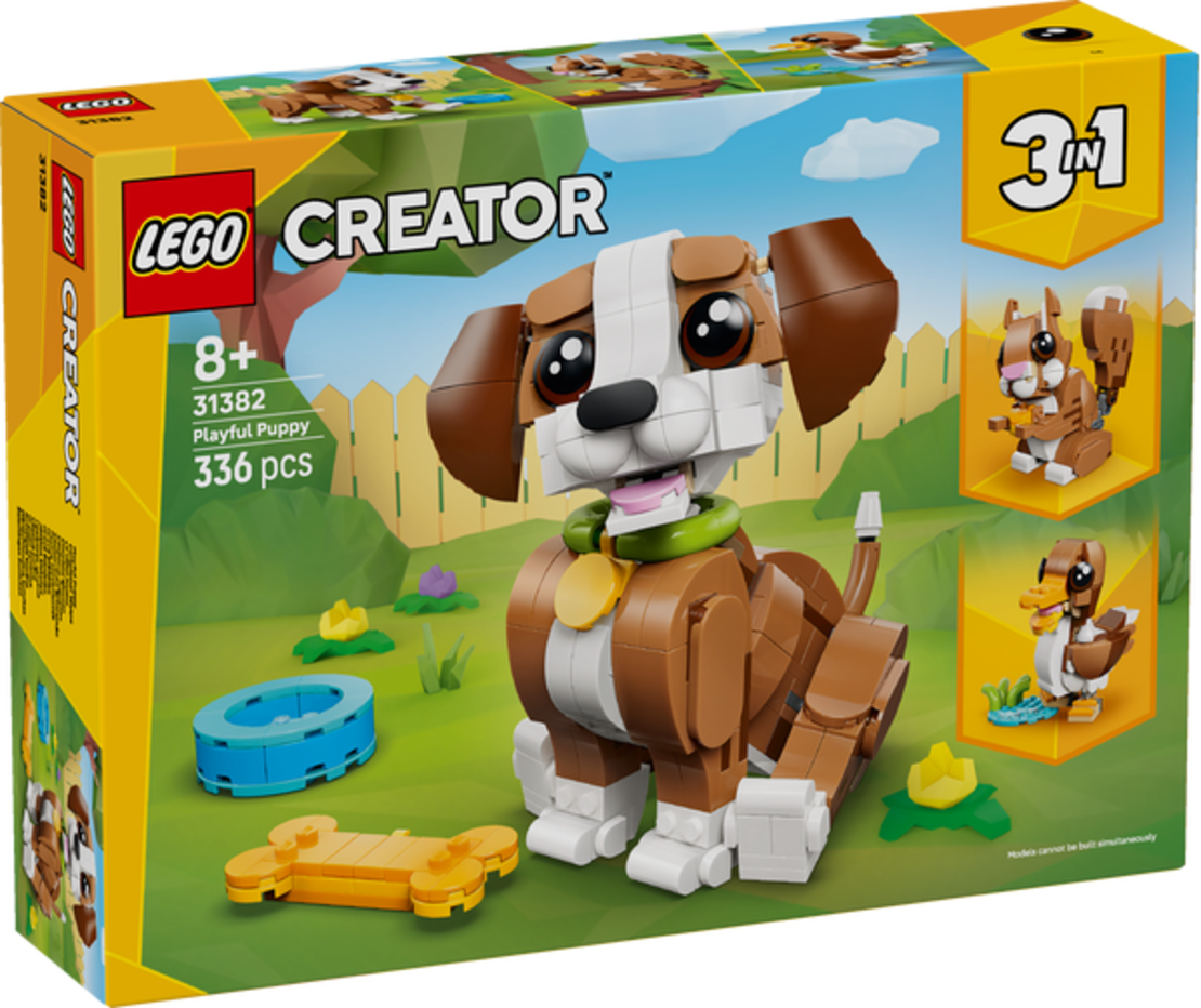 לגו Creator 3in1 – חיות חמודות: כלבלב שובב (31382) LEGO