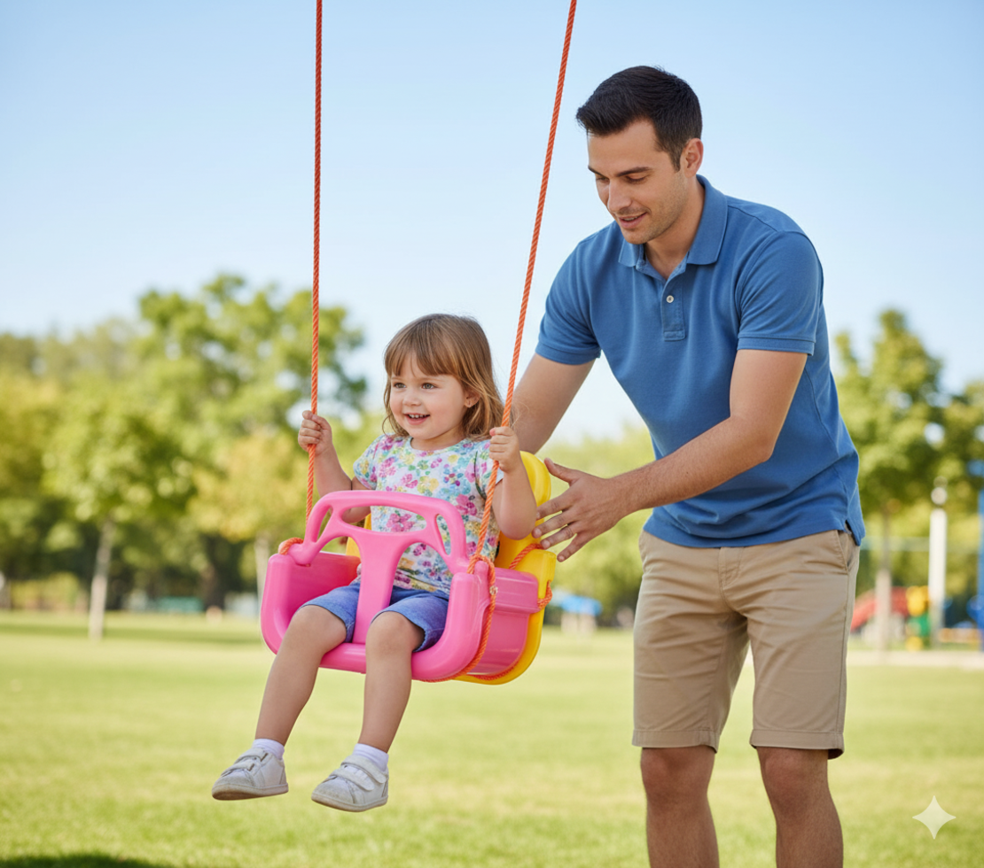 נדנדה 3 שלבים- צבע ורוד -