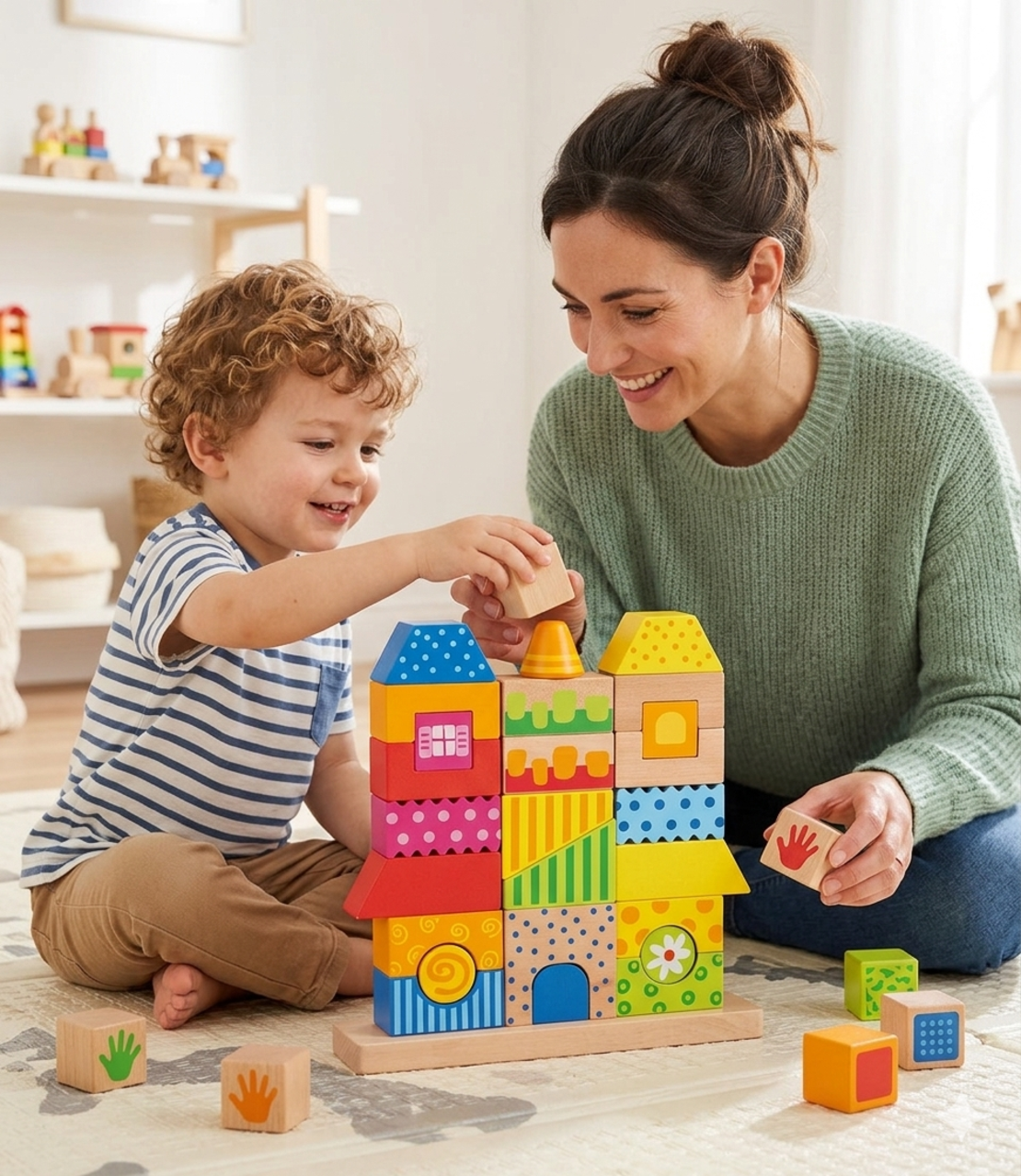 أحجية مكونة من 26 قطعة على شكل منزل pit toys -