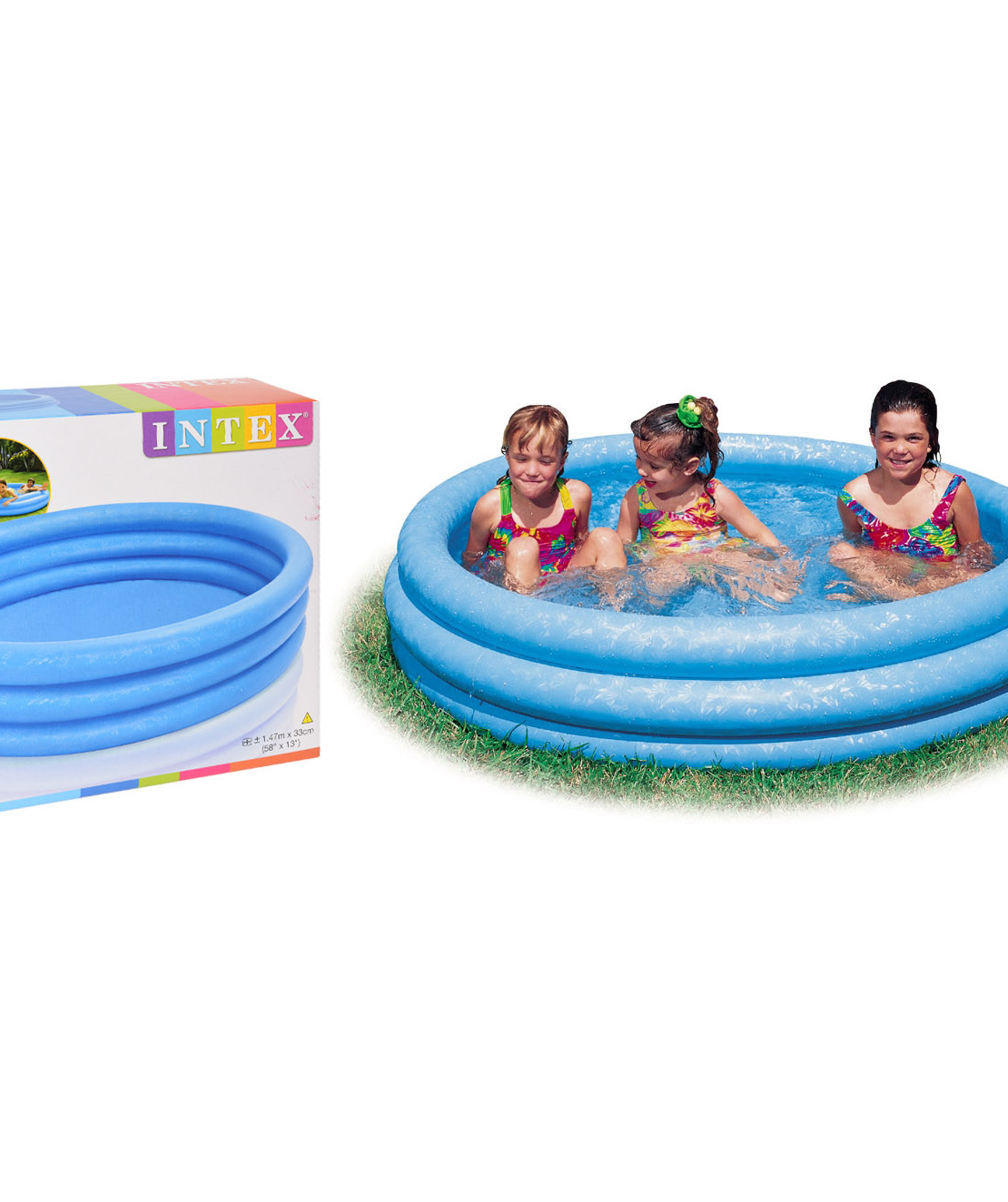 مسبح قابل للنفخ للأطفال الصغار 168 سم 58446 INTEX  - أزرق