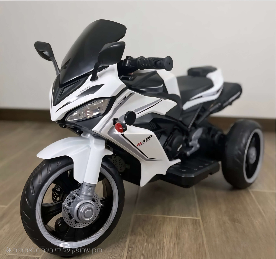 אופנוע ממונע 6V לבן -