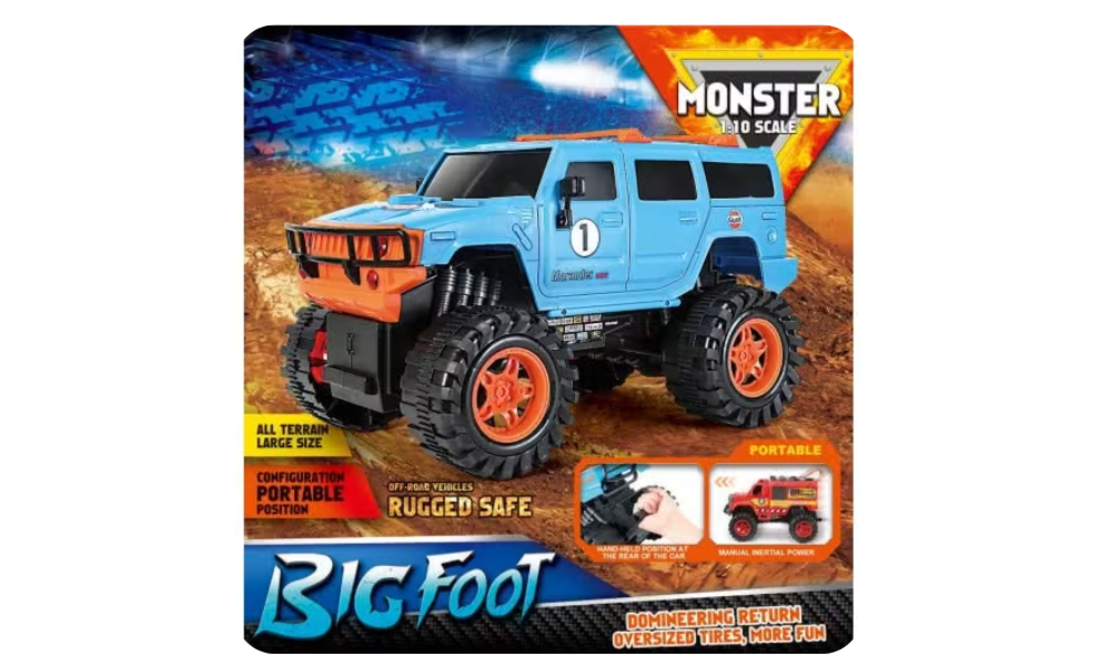 רכב שטח עם גלגלים ענקיים -  Monster Truck Hummer
