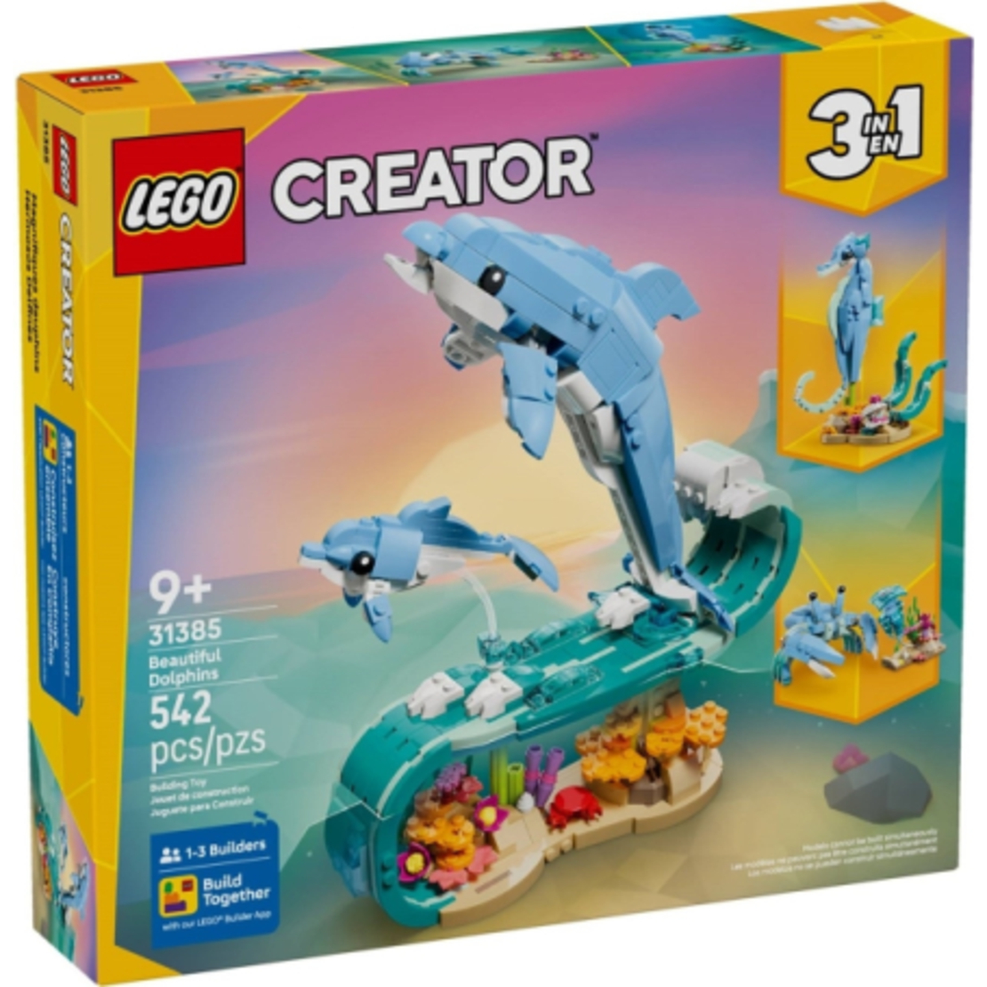 לגו Creator 3in1 – חיות ים: דולפינים יפים (31385)
