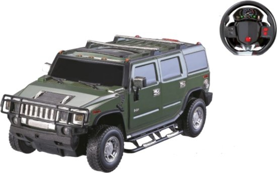 מכונית ספורט 1:24 דגם HUMMER H2 עם שלט רחוק בצורת הגה Machina