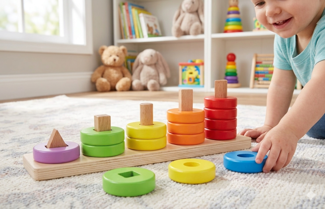 حلقات عد، ألوان وأشكال متطابقة، 16 قطعة