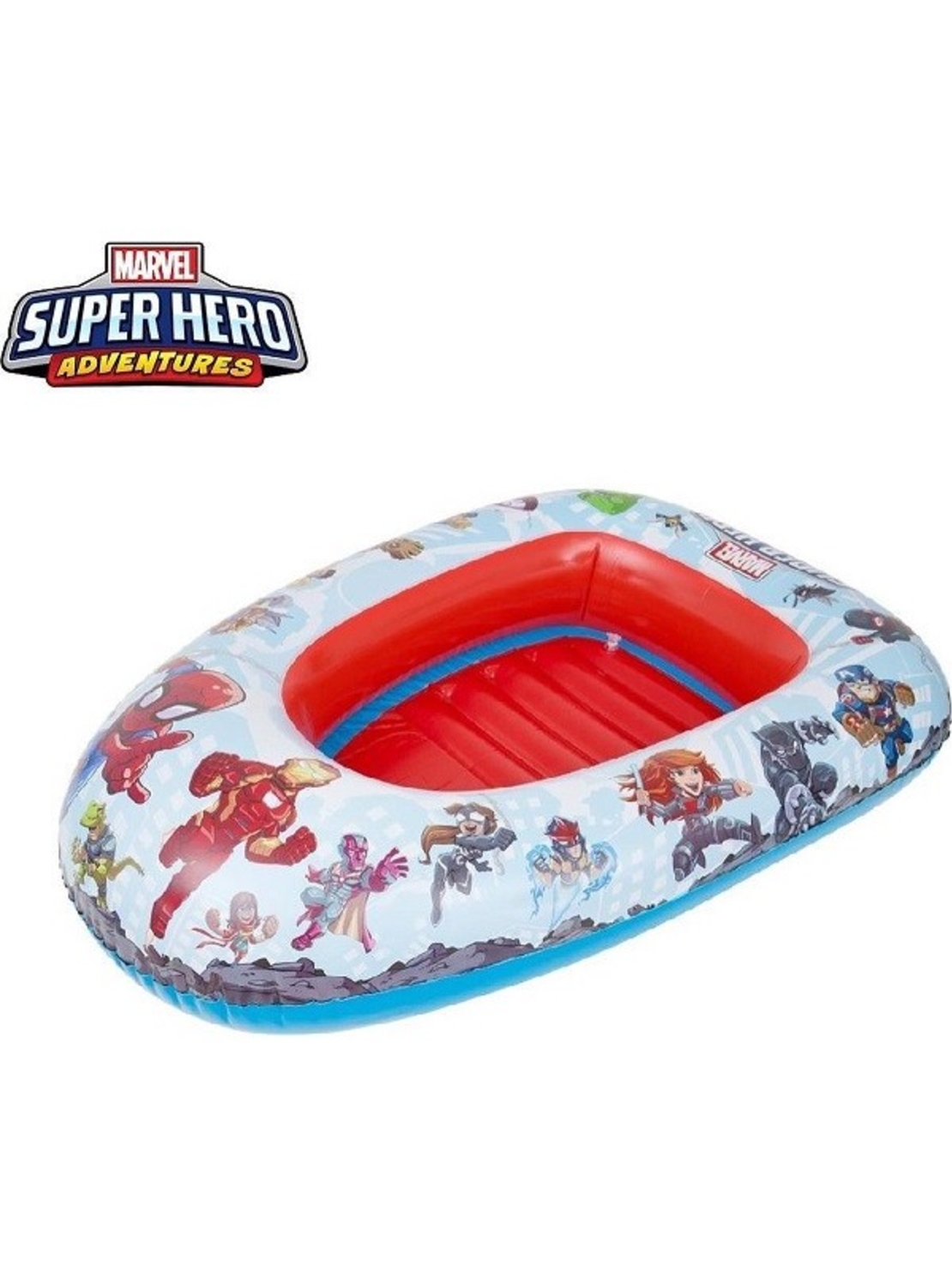 قارب مطاطي قابل للنفخ للبنات بتصميم أبطال مارفل الخارقين