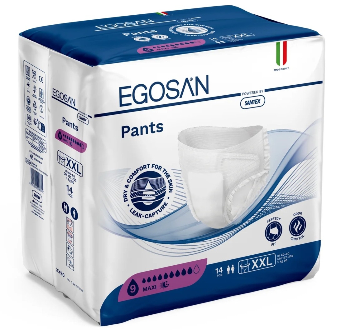 תחתוני EGOSAN  מקסי  מידה XXL כמות 14 יחידות